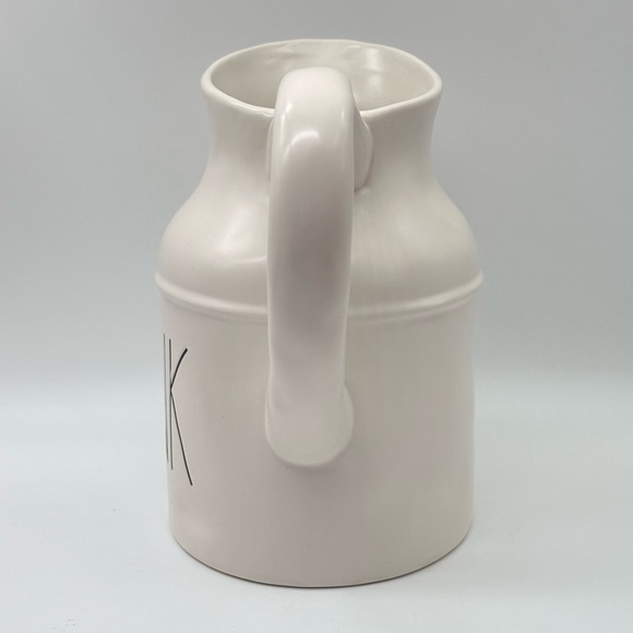 Rae Dunn DRINK White Ceramic Large Pitcher Vase - Picture 2 of 5